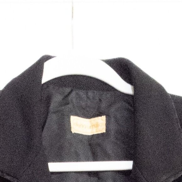 Elena Urrutia Womens Black Blazer Jacket Collared 4 Front Buttons Long Sleeve M - Picture 3 of 6